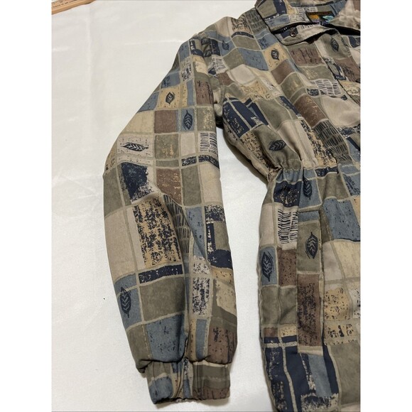 VTG Forresters Windbreaker Shirt GORE-TEX Women’s L Outdoors Geometric Khaki - Picture 16 of 16